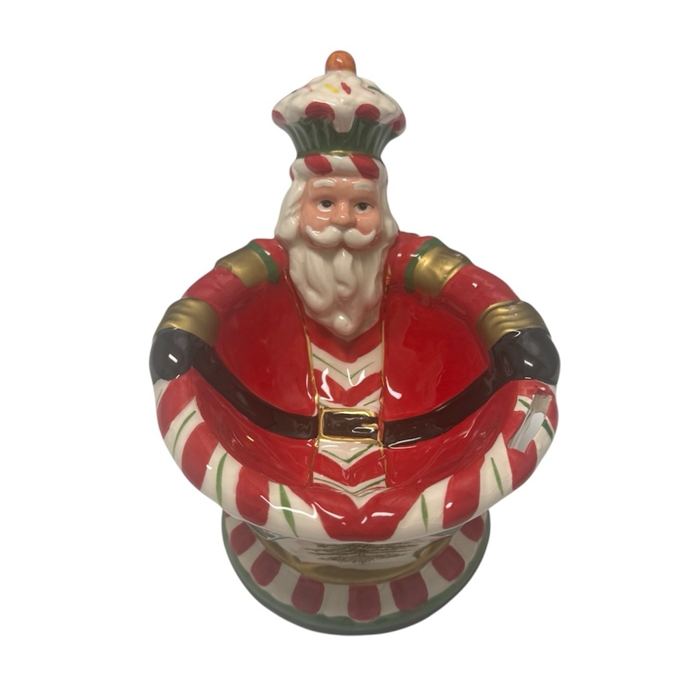 Spode Christmas Tree Peppermint Nutcracker Dip Bowl - Red and Green